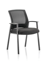Metro Visitor Chair Black Fabric Black Mesh Back BR000090 DD